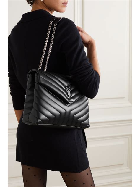 ysl quilted black gold|saint loulou ysl shoulder bag.